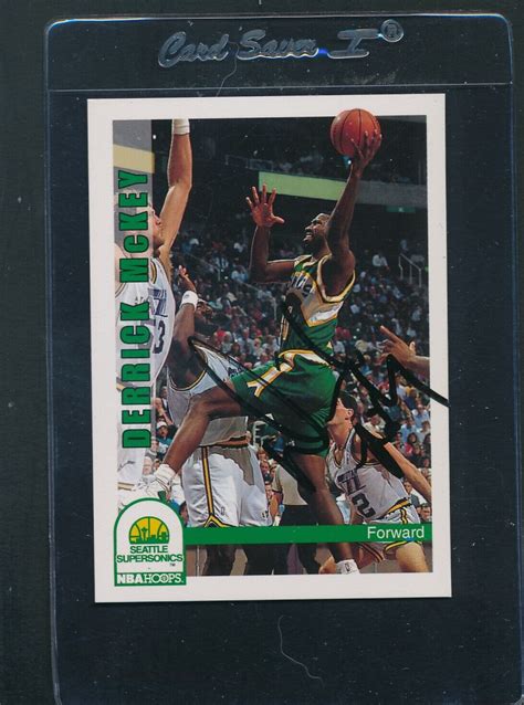 Nba Hoops Derrick Mckey Supersonics Signed Auto D Ebay