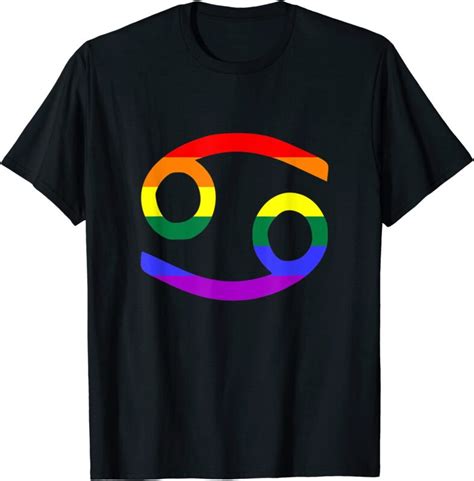 Proud Cancer Astrology Lgbtq Zodiac Sign Horoscope Design T Shirt Men