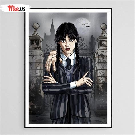 Wednesday Addams Poster Wednesday Addams Art The Addams Family Wall Art ...