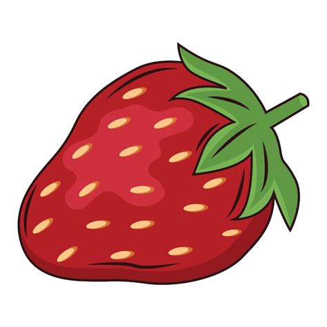 Premium Vector Strawberry Fruit Cartoon Style Vector Illustration