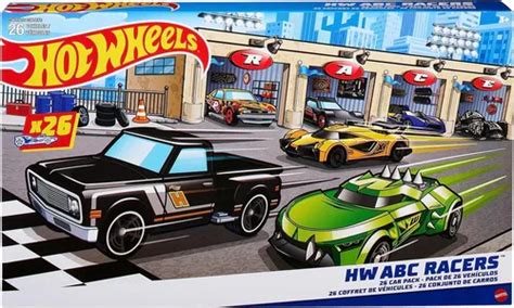 Pack De Coches Hot Wheels Abc Racers Escala X Pzs Meses Sin Inter S