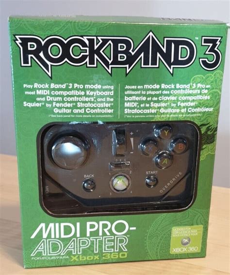 Mad Catz Rock Band 3 Midi Pro Adapter For Microsoft Xbox 360 Black For Sale Online Ebay