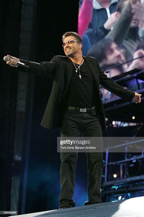 George Michael during George Michael 25 LIVE Tour in Paris at Stade ...