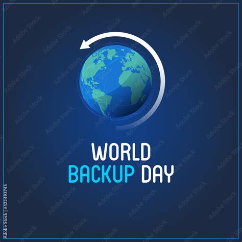 World Backup Day. blue abstract background Stock Illustration | Adobe Stock