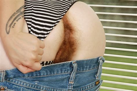 Ugly Redhead MILF Undressing And Exposing Her Hairy Armpits And Twat Porn Pictures XXX Photos