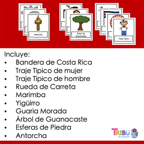 Juego de Memoria sobre los Símbolos Patrios de Costa Rica Tribu de Peques