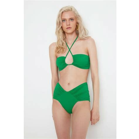 Trendyol X Moeva Green Halterneck Bikini Set EPonuda