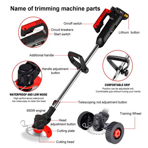 Cordless Electric Grass Trimmer Garden Weed Cutter Brush Blade Whipper Snipper Ebay