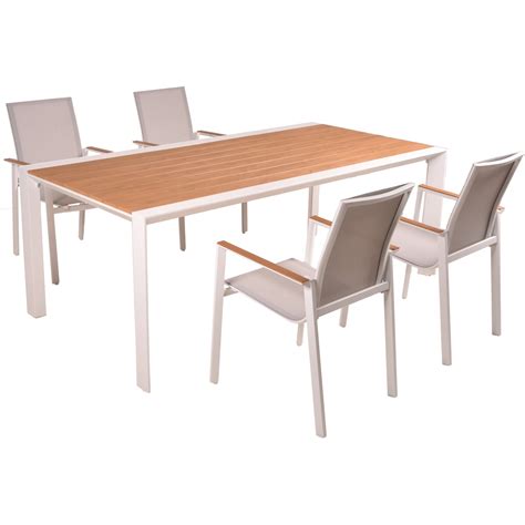 Garden Pleasure Gartenmöbel-Set Venice 5-teilig Hellgrau kaufen bei OBI