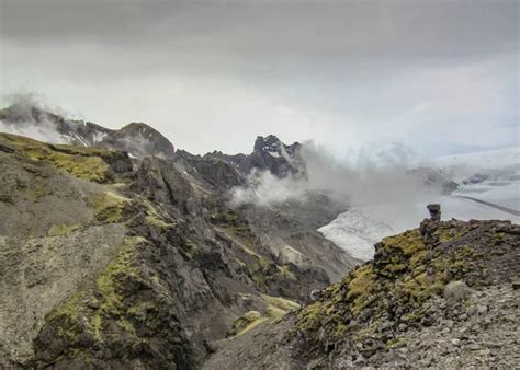 Epic Landscape Of Skaftafellsjokull Glacier In Cloudy Summer Day