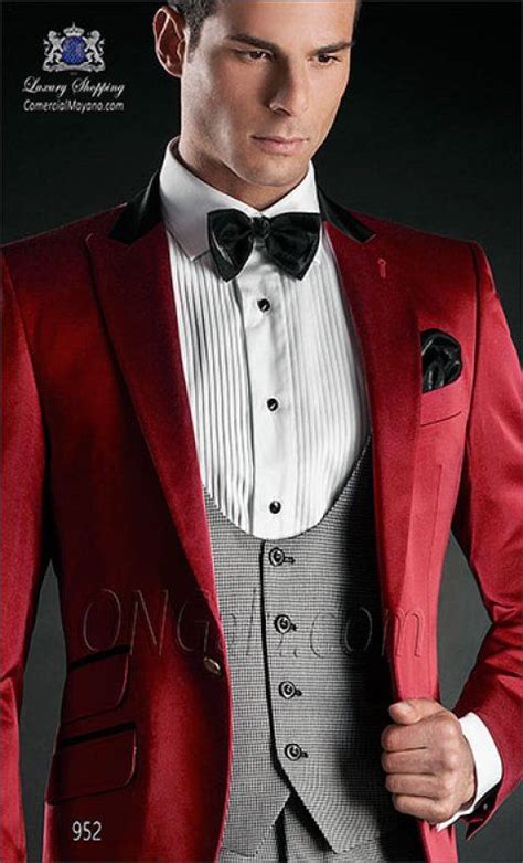 Traje De Novio A Medida Rojo Modelo Mario Moreno Moyano Traje De