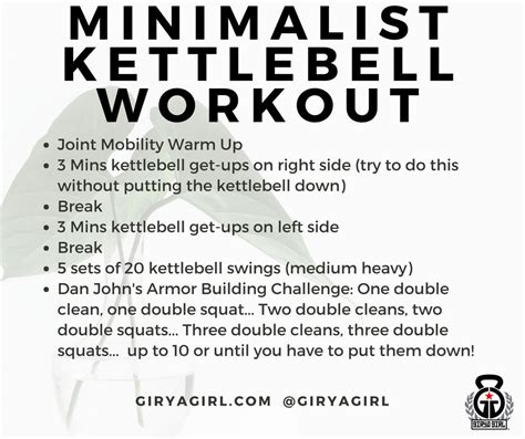 The Minimalist Kettlebell Workout GiryaGirl