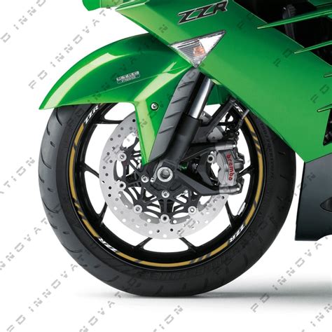 Kawasaki ZZR Wheel Rim Stripes With Logos Moto Discovery