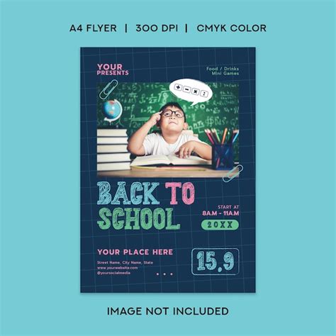 Premium PSD | Back To School Flyer