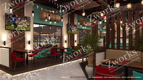 Modern Restaurant Interior Design 3D Model | Zworks 3D Models