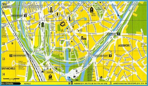 Bruges Map Tourist Attractions Travelsfinderscom