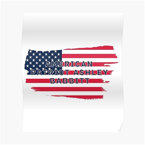 American Patriot Ashley Babbitt Poster For Sale By ShopClic Redbubble