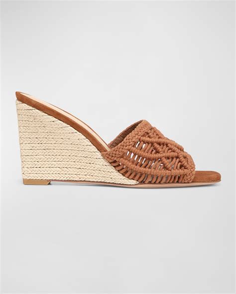 Veronica Beard Ezrah Braided Wedge Espadrille Sandals Neiman Marcus