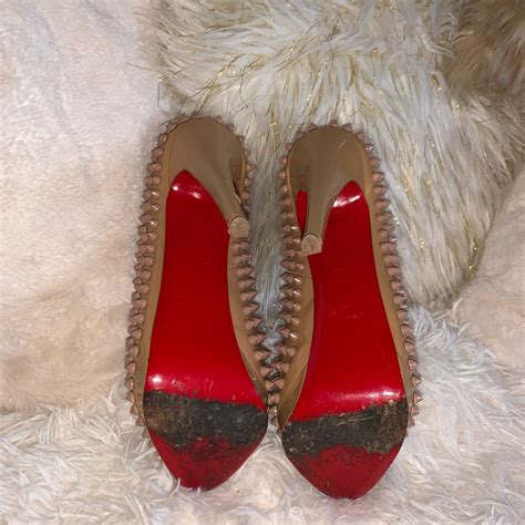 Christian Louboutin Nude Spiked Pumps Gem