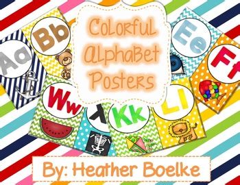 Colorful Alphabet Posters by Thankful for 3rd | TPT