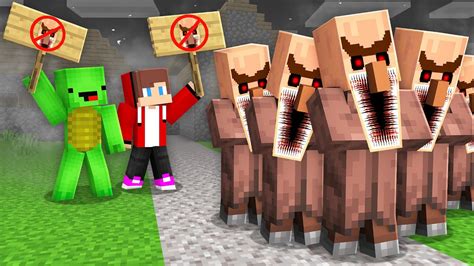 JJ And Mikey Kicked SCARY VILLAGERS From The Village In Minecraft