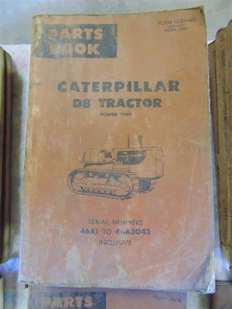 Caterpillar D8 Tractor Power Shift Parts Manual 46a1 To 46a3043 Used