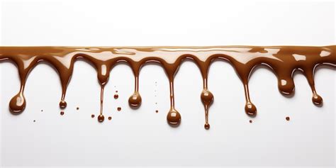 Premium Photo | A chocolate drip isolated on white background