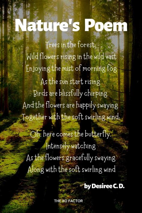 The Incredible Beauty And Tranquility Of Nature Poems The Xo Factor