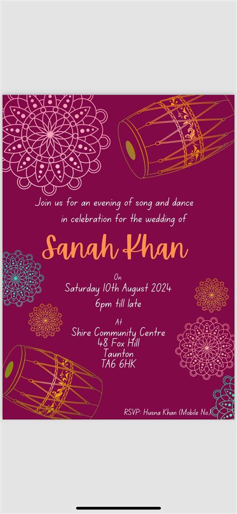 Dholki Sangeet Mehndi Girls Night Digital Invitation Etsy In