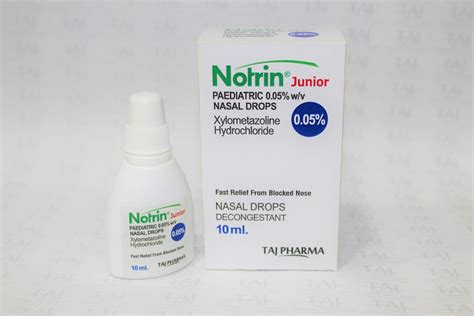 Xylometazoline Hydrochloride Nasal Drops W V Notrin Pediatrics