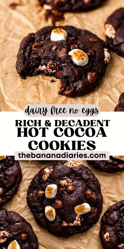 Rich Fudgy Hot Cocoa Cookies No Eggs The Banana Diaries