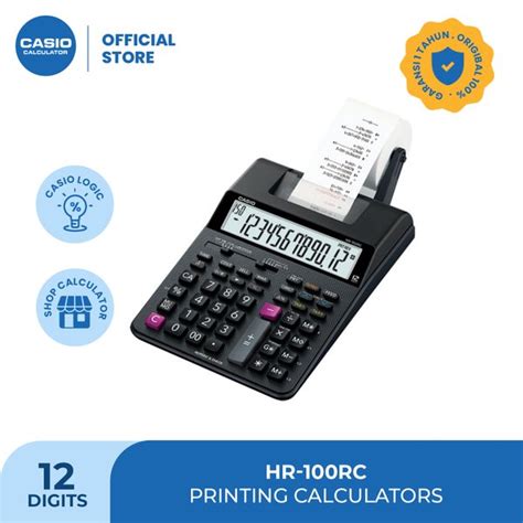 Jual Casio Hr Rc Hitam Kalkulator Cetak Kasir Digit Di