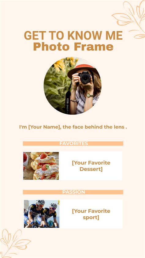 Free Photo Frame Get To Know Me Instagram Story Template Edit Online And Download