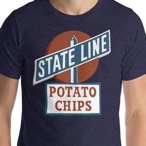 Vintage State Line Potato Chips Sign Shirt Western Massachusetts New ...