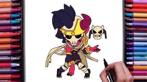 How To Draw Demon Emz From Brawl Stars New Emz Skin How To Draw