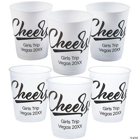 Bulk 50 Ct 16 Oz Personalized Cheers Reusable Plastic Cups Oriental