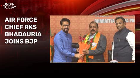 Former Air Force Chief Rks Bhadauria Joins Bjp