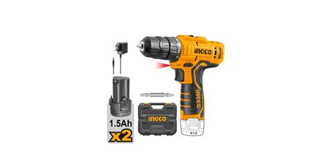 Ingco Cdli12208 Lithium Ion Cordless Drill 12V