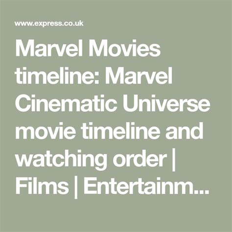 Marvel Movies Timeline Marvel Cinematic Universe Movie Timeline And