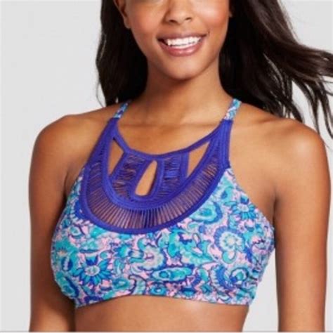 Xhilaration Swim Nwt Xhilaration Womens Crochet Front Bralette Bikini Top Poshmark