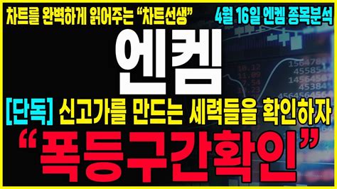 엔켐 주가분석 긴급공시 5분전 속보 추가상승구간체크 초거대세력들의 의도를 정확하게 파악하셔야 합니다 이 가격