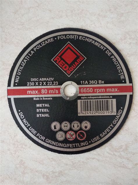 Диски 230*2*22-23mm. отрезной по металлу Red Square.