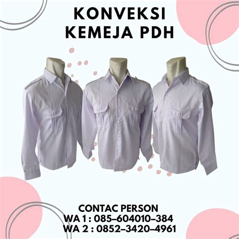 Wa Konveksi Kemeja Baju Pdh Putih Pria Tirtoyudo Tumpuk