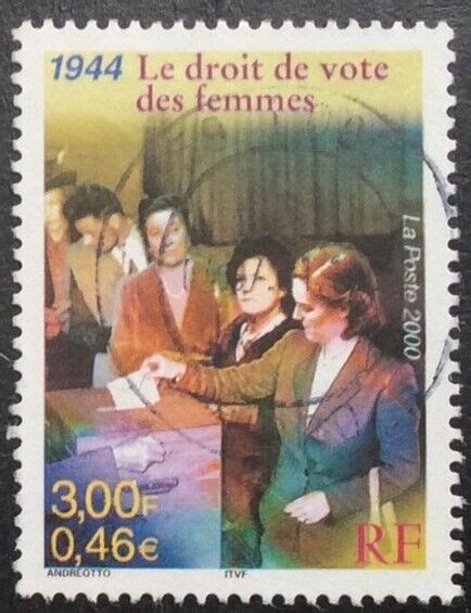 Le siècle au fil du timbre Société 1944 droit de vote des femmes YT