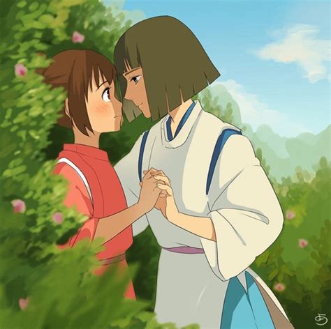 Ogino Chihiro And Haku Sen To Chihiro No Kamikakushi Drawn By Yokotn