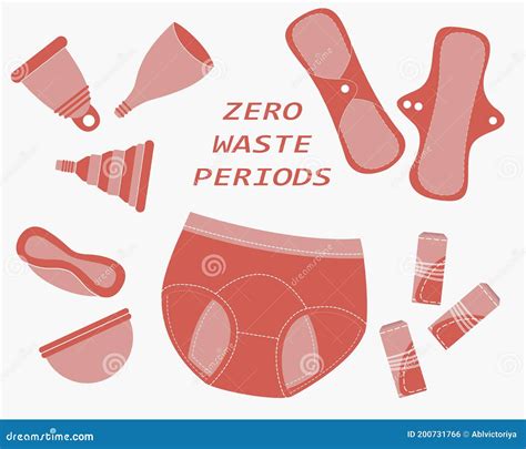 Zero Waste Periods Set Of Reusable Plastic Free Products For