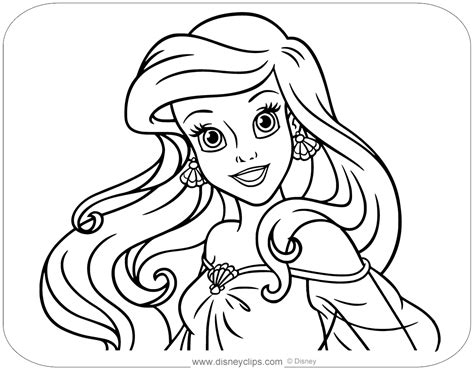 Disney Princess Coloring Pages Ariel And Eric