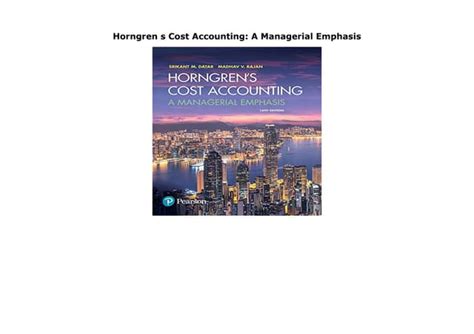 Horngren S Cost Accounting A Managerial Emphasis Ppt