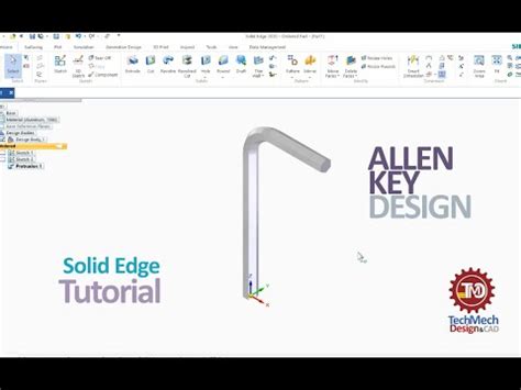 Solid Edge Tutorial Allen Key Design Design An Allen Key In Solid