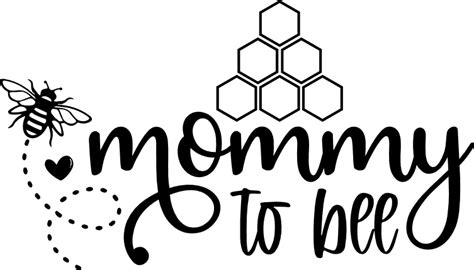 Mommy To Bee Pregnancy Reveal Tshirt Design Free Svg File SVG Heart